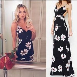 COPY - Black floral maxi